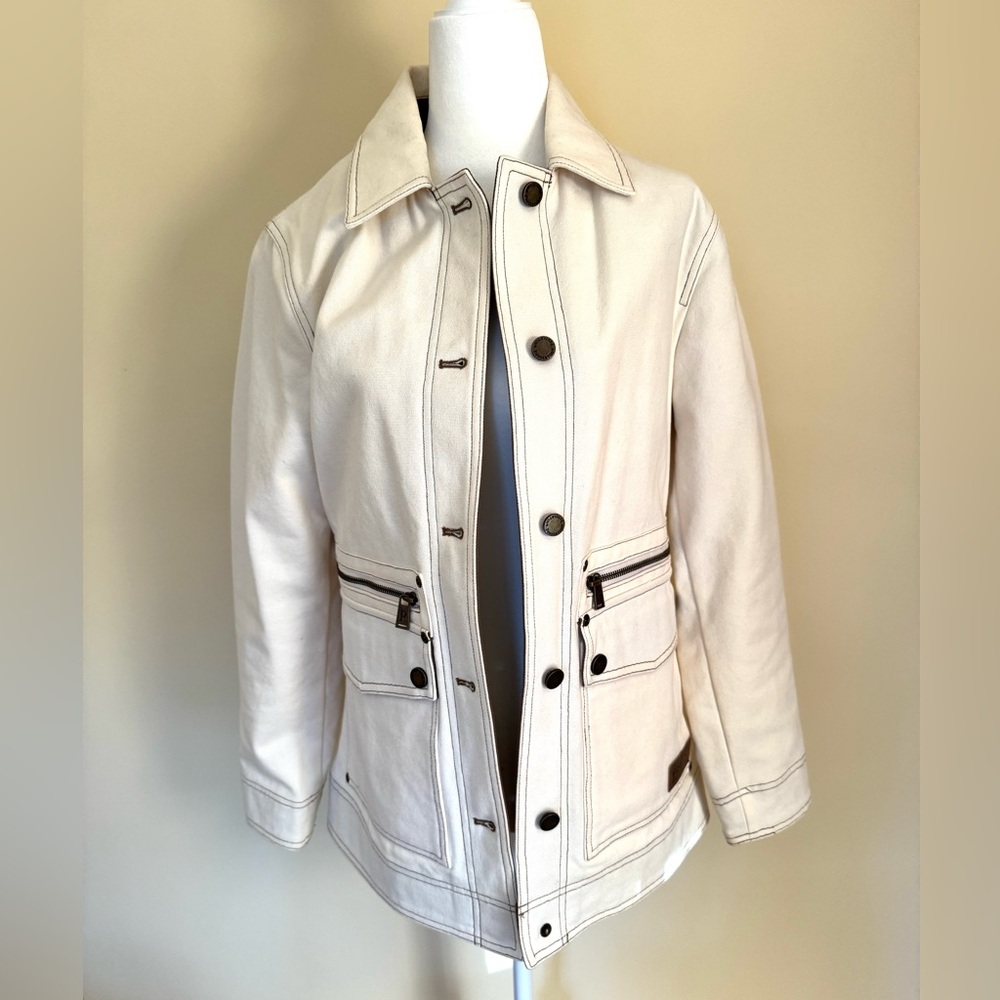 Pendleton Ramble Creek Canvas Barn Jacket Coat, Bone, Size XS - Picture 6 of 10